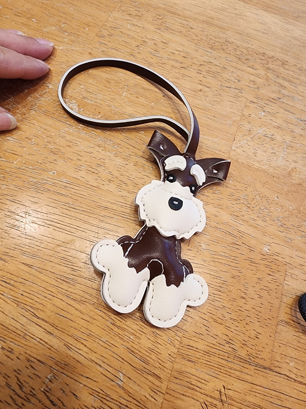 Schnauzer Leather Bag Charm Your Choice Of Color